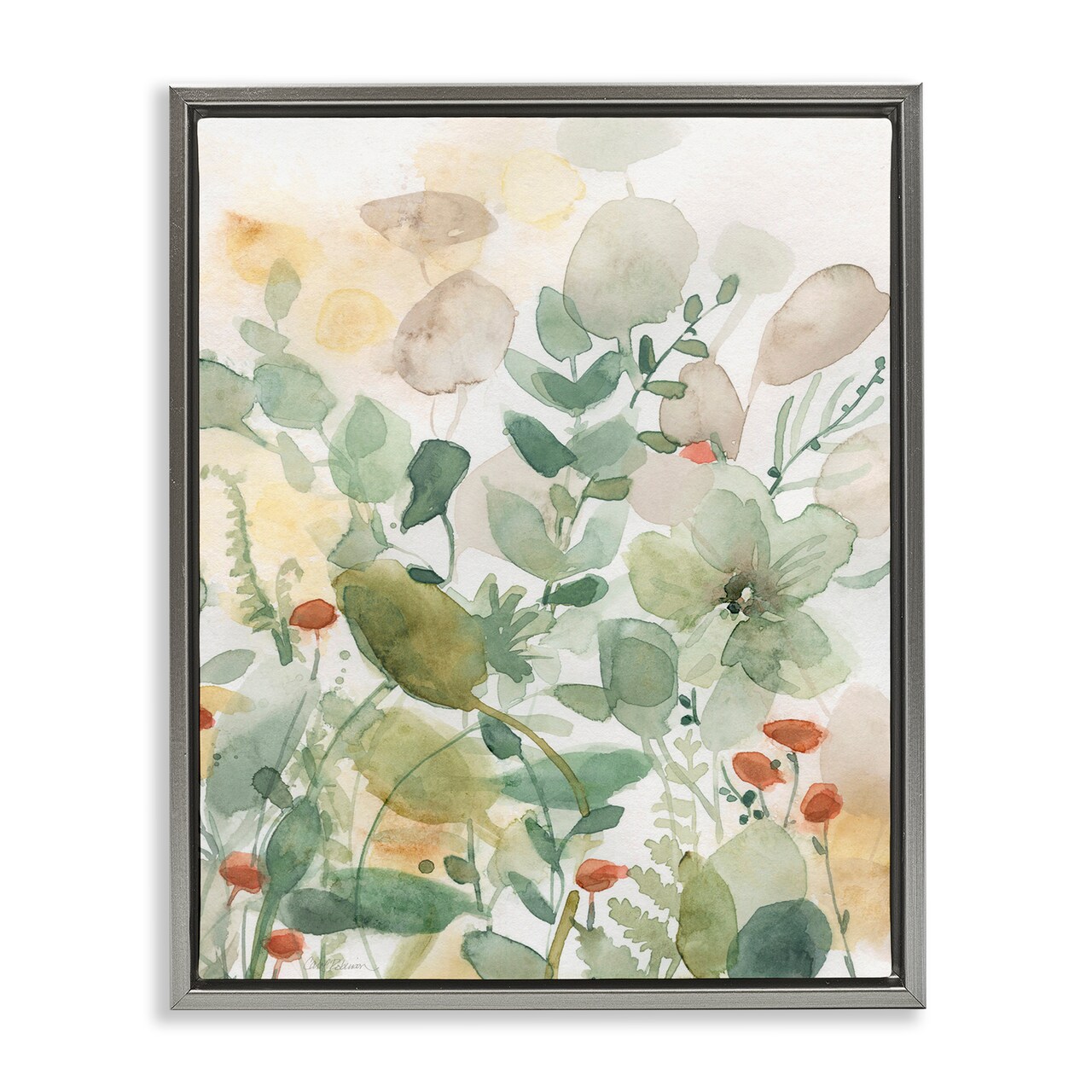 Stupell Industries Layered Transparent Leaves Floater Framed Canvas Wall Art Design by Carol Robinson
